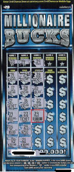 ca lottery scratchers $10|California Lottery delaying payouts to winners .